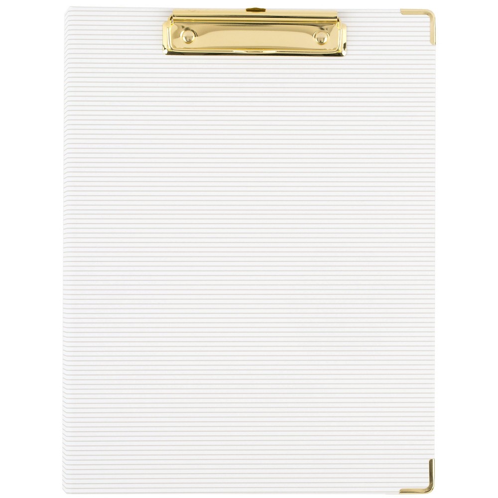 (pack 4)Sugar Paper Essentials Clipfolio Gray Stripe (Rose and White)