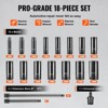 VEVOR Drive Impact Socket Set 3/8"  - 18 Piece Deep Socket Set Metric 8-22mm - 6 Point CR-V Alloy Steel for Auto Repair,BLACK - 4 of 4