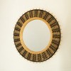 23" Round Bamboo Wall Mirror with Handwoven Hemp Rope, Decorative Boho Mirror for Living Room, Entryway or Bedroom Wall Décor - Cuddlewood - 2 of 4