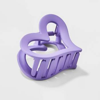 Open Heart Claw Hair Clip - Wild Fable™ Purple