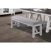 Maisie Bench-White/ Brown - 2 of 4