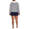 Lands' End Women's Long Sleeve Hooded Full Zip UPF 50 Rash Guard - 2 of 4