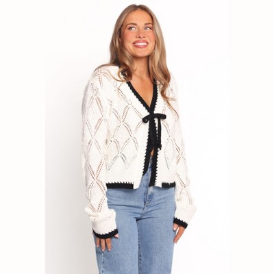 Petal and Pup Lainy Bow Tie Font Cardigan