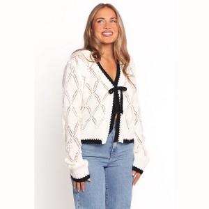 Petal and Pup Lainy Bow Tie Font Cardigan - 1 of 4