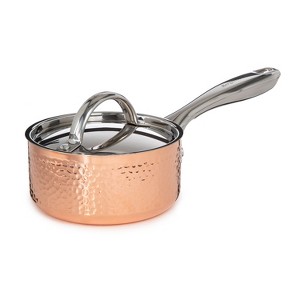 BergHOFF Vintage Tri-Ply Copper Saucepan With Stainless Steel Lid, Gold - 1 of 4