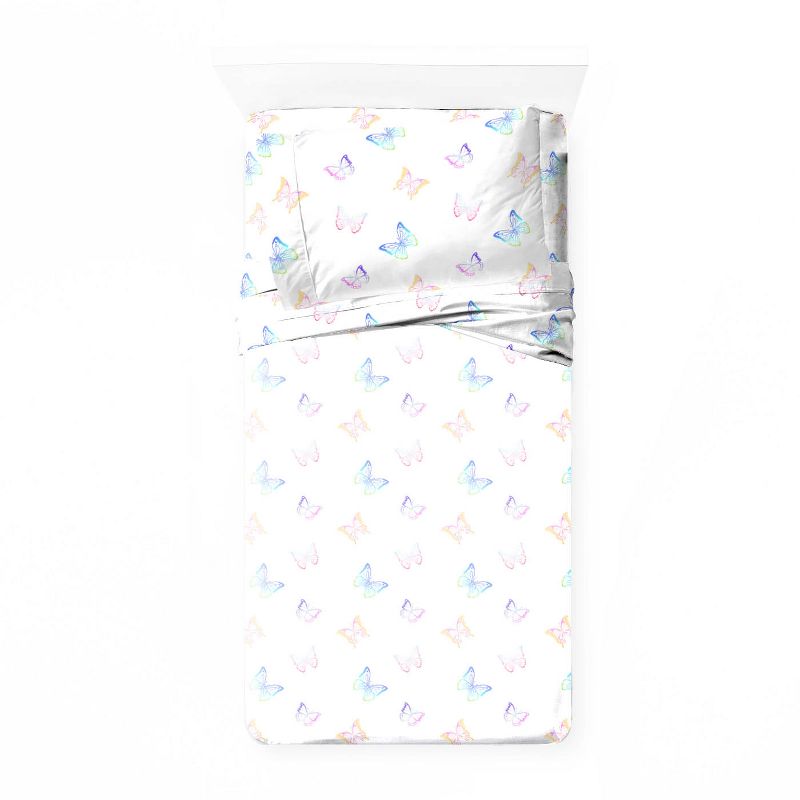 Saturday Park Ombre Butterflies 100% Organic Cotton Bed Set, 5 of 11
