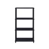Industrial Bookshelf with Powder Coated Metal Frame 4 Open Shelves 44in Tall for Small Spaces Black-3irtyhousy - 2 of 4