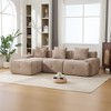 GDFStudio Miko Modern 104'' 4-Seater Tufted Boneless Convertible Sectional Sofa with Ottoman and Pillows - 2 of 4