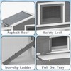 Kumasinova 2-Story Large Outdoor Rabbit Hutch with Run,121.65" Wooden Bunny Cage with Ramp,Asphalt Roof & Locking Doors,Rabbit Cage for Small Animals - 3 of 4