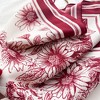 Anna-Kaci Women's Floral Print Square Scarf with Striped Border 26.7×26.7 inches - 4 of 4