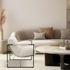 Sling Accent Chair with Metal Frame, Shredded Foam, Linen & Corduroy, 4 Colors - 4 of 4