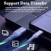 2.4A RGB LED Light Durable USB Cable for IPhone IOS Lighting 3FT - 3 of 4