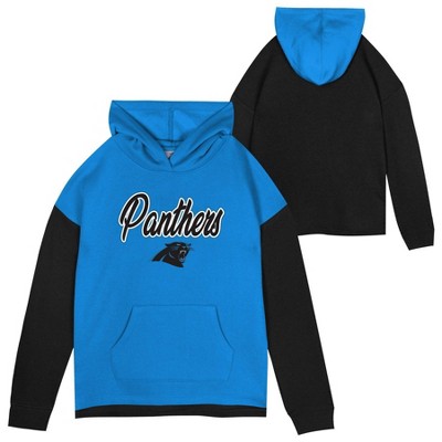 Carolina Panthers Hoodie Jacket Pullover Youth Size XL Blue/Black