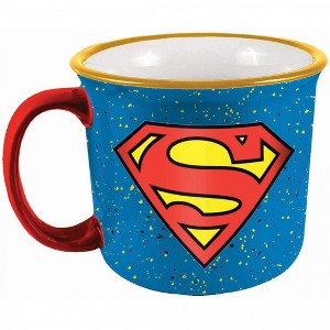 Adult Superman Symbol Ceramic Camper 14oz Mug - 1 of 1