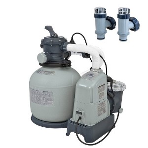 Intex Above Ground Pool 1600 GPH Saltwater System & Sand Filter Pump & Valves - 1 of 4