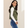 INSPIRE CHIC Women's Faux Suede Casual Sleeveless Biker Vest Jacket - 4 of 4