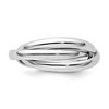 Black Bow Jewelry 6mm 14K Yellow, White or Tri-Color Gold Three Band Rolling Ring - 4 of 4