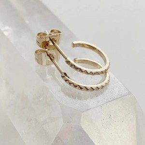 Bitty Spike Hoops in Gold, Rose Gold, Silver - Honeycat - 1 of 4