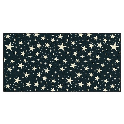 Avenie Black And White Stars Desk Mat - Deny Designs