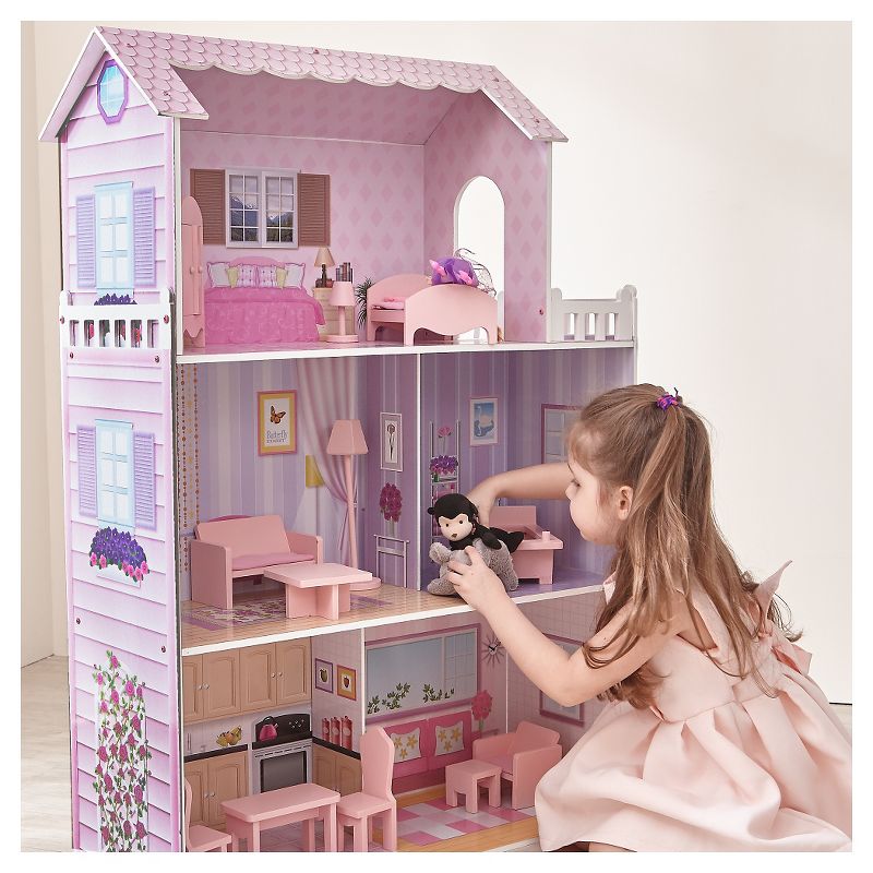 Olivia&#39;s Little World Tiffany 3-Story Wooden Doll House for 12&#34; Dolls, 5 of 13