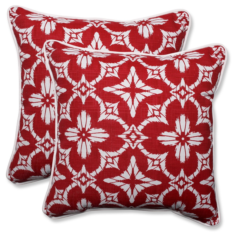 UPC 751379586205 product image for Pillow Perfect Outdoor Throw Pillow Set - Red | upcitemdb.com
