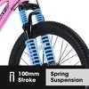 AENKYO 26-inch Mountain Bike for Adults/Teens, Dual Disc Brakes, 100mm Front Suspension - 21-Speed - Pink - 4 of 4