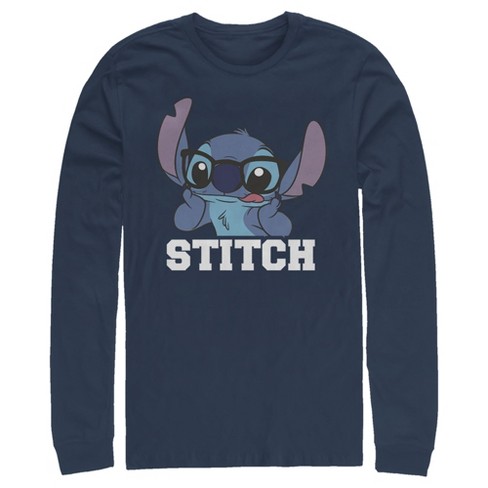 Boy's Lilo & Stitch Glasses Stitch T-Shirt - Royal Blue - Large