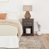 KWPZQEB Farmhouse Nightstand, Side Tables with Drawer & Open Compartment, Wood End Table for Bedroom, Living Room - 3 of 4