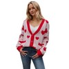 Coolmee Fall Fashion Button Down Cardigan Sweaters for Women Casual V Neck Long Sleeve Knit Winter Coat Outerwear - 2 of 4