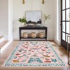 Washable Rug - Non-Slip Soft Farmhouse Carpet Low Pile Thin Floor Cover for Living Room, Bedroom Nursery Dining Room Dorm - 2 of 4