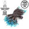 Novelty Lights 100 Light Incandescent Mini Christmas String Lights Brown Wire 50 Feet - 2 of 4