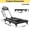 Portable Heavy Duty Folding Hand Truck 330lbs,  6 Wheels Collapsible Luggage Dolly Cart with 1 Elastic Ropes - Compact Trolley Cart for Easy Moving - 2 of 4