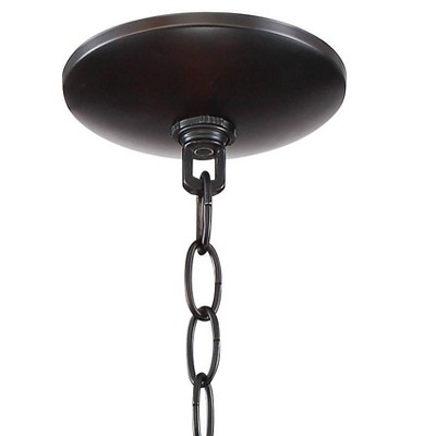 Stedman Brass and Wood Grain Sputnik Chandelier