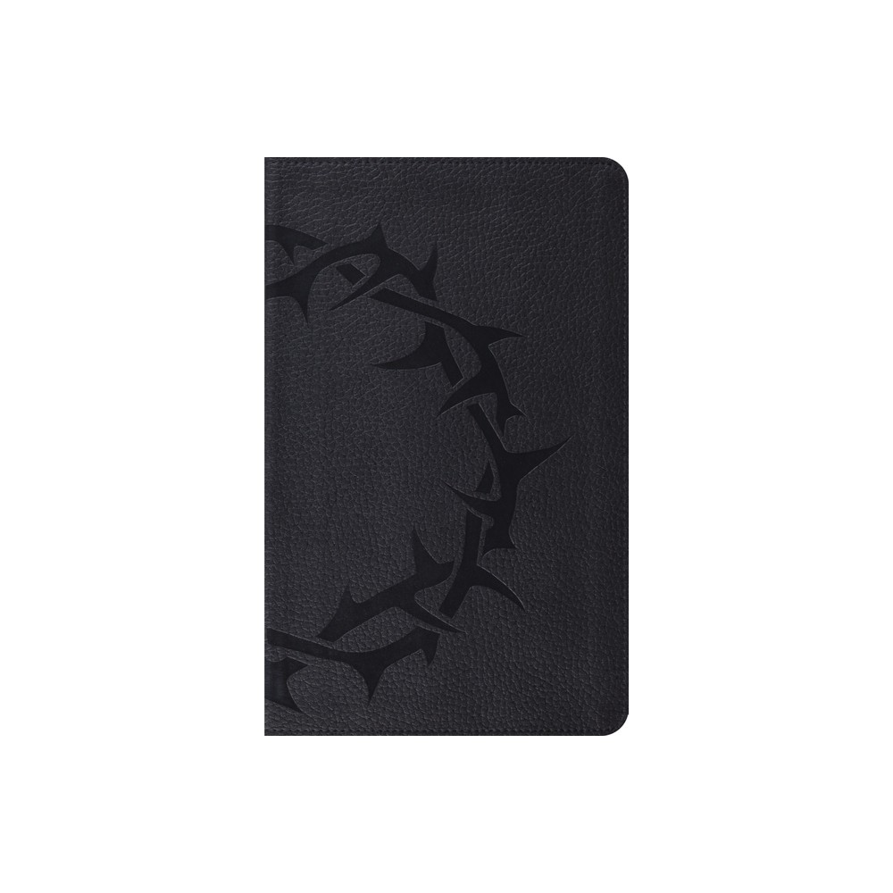ESV Thinline Bible, Red Letter (Trutone, Charcoal, Crown Design) - by Esv Bibles (Leather Bound)