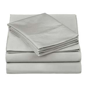 Luxury Cotton 530 Thread Count Solid Deep Pocket Bed Sheet Set by Blue Nile Mills - 1 of 4