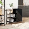 vidaXL Kitchen Trolley Black 34.4 in.x15.2 in.x33.3 in. Engineered Wood - 4 of 4