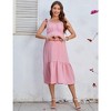 Maternity Dress Summer Ruffle Sleeve Sweetheart Neckline Sleeveless Maxi Dress Baby Shower Photoshoot - 2 of 4