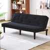 66'' Soft Corduroy Fabric Sofa Bed with Button-Tufted Backrest, Convertible for Living Room, Apartment and Bedroom - 3 of 4