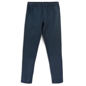 Mightly Girls Fair Trade Organic Cotton Reinforced Knee Leggings (Navy - X-Large) - 1 of 2