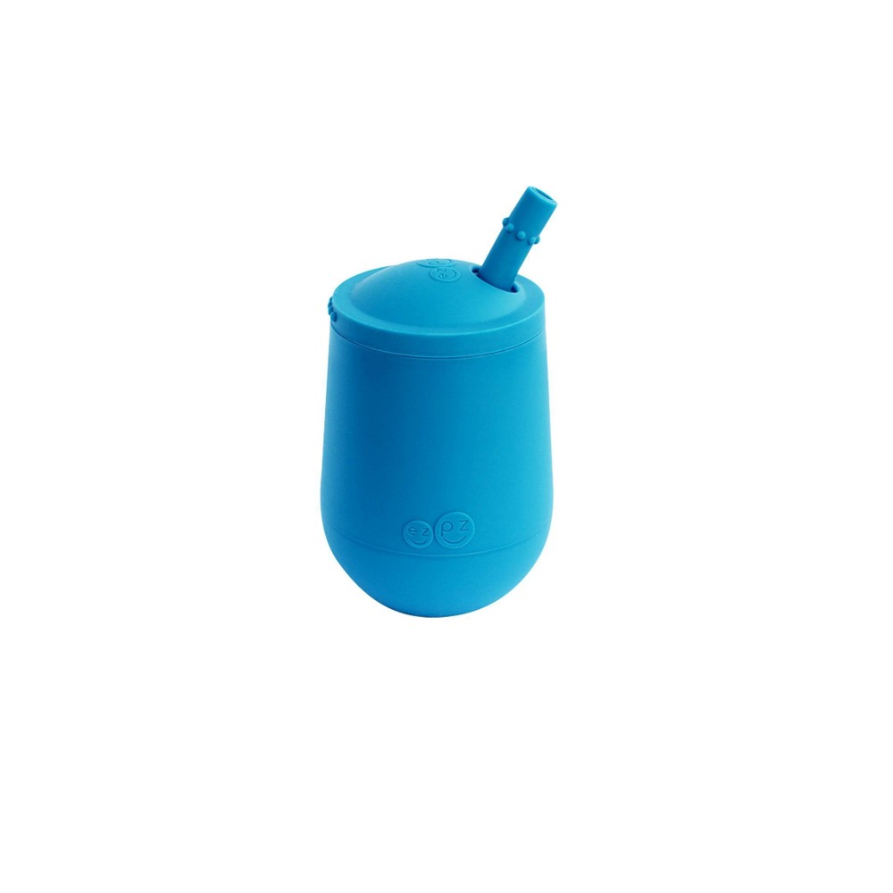 Photos - Baby Bottle / Sippy Cup EZPZ Mini Cup + Straw Training System - 4oz - Blue 