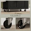 LunaLulinlk Kitchen Island with Storage, Rolling Kitchen Cart with AC Outlets and USB Ports, Black - 2 of 4