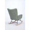 Ridstar Modern Accent Chair, Armchairs with High Backrest For Living Room-Green - 3 of 4