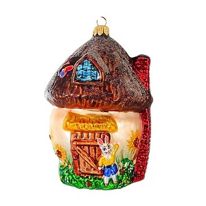 Christopher Radko Company 5.0 Inch Shroom With A View Ornament Hut Rabbit House Tree Ornaments - 1 of 3