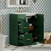 Modern Bathroom Vanity with Ceramic Sink, 2 Drawers and Adjustable Shelf, Compact Storage Cabinet for Small Bathrooms–The Pop Home - 2 of 4