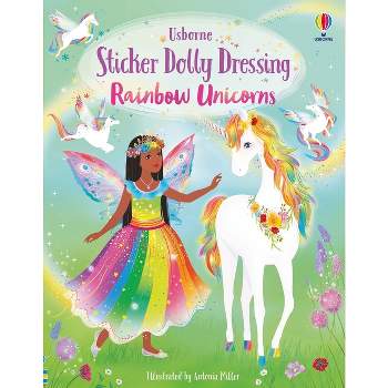 Sticker Dolly Dressing Rainbow Unicorns - by  Fiona Watt (Paperback)