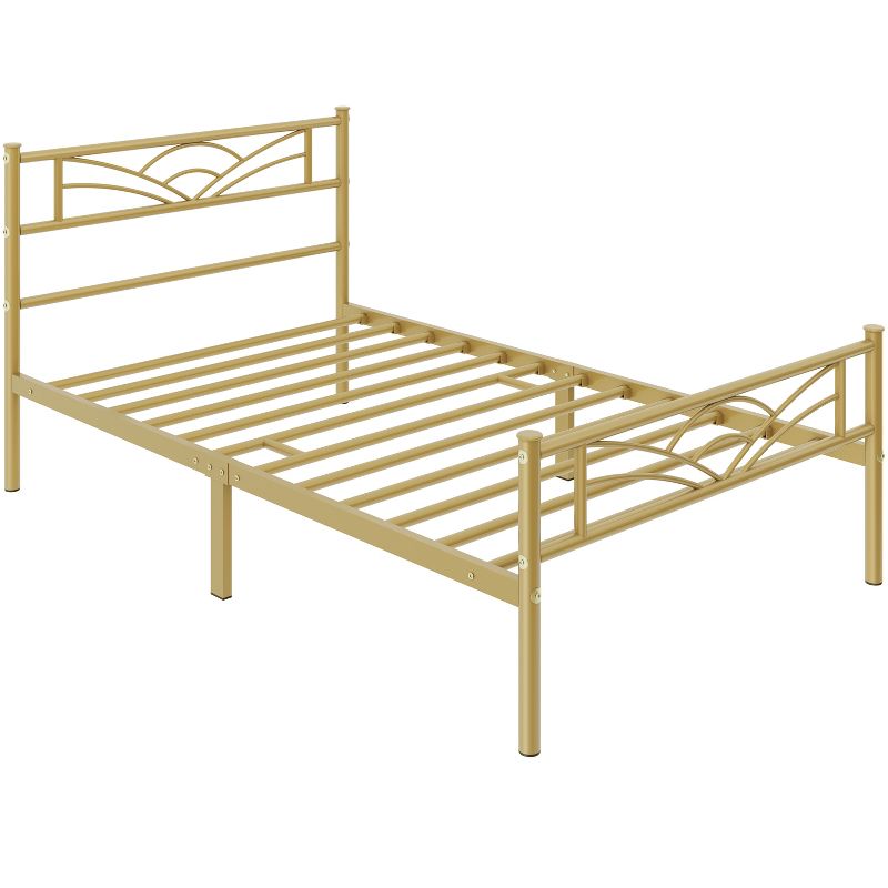 Yaheetech Metal Platform Bed Frame with Cloud-inspired Design Headboard, 1 of 8
