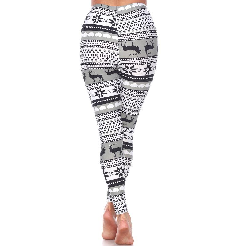 Women's One Size Fits Most Printed Leggings - One Size Fits Most - White Mark, 3 of 4