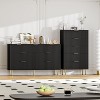Homhougo 5 Drawer Dresser, Wood Dresser for Bedroom, 47.9" Tall Dressers Chest of Drawers, Modern Tall Dressers with Metal Handle - 3 of 4