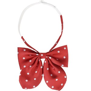 Elerevyo Women's Pre-tied Adjustable Straps Polka Dots Uniform Casual Bow Ties - 1 of 4