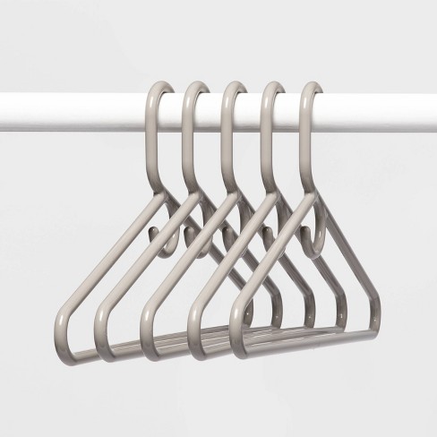 10pk Thin Plastic Hangers Gray - Brightroom™ : Target
